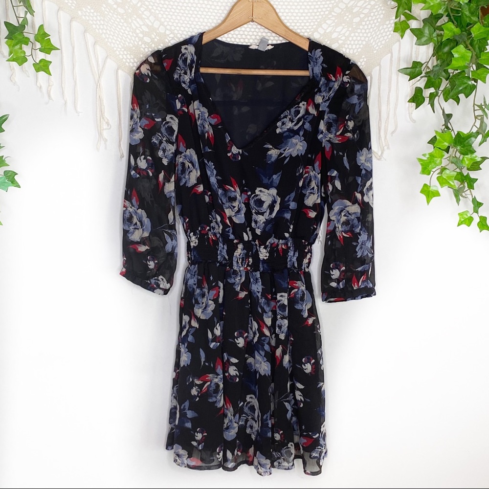 Urban Outfitters Floral Chiffon Crepe Dress